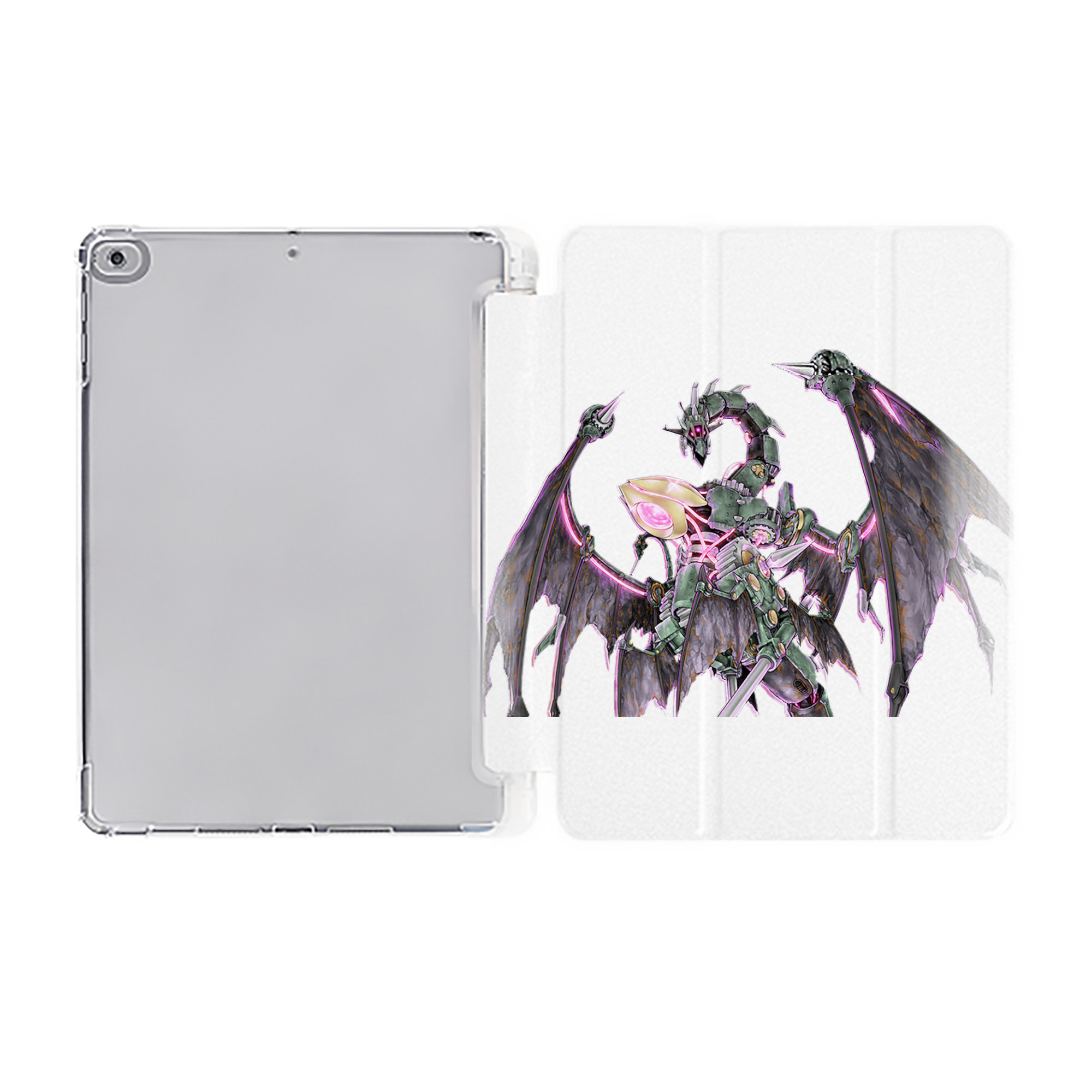 （画像用） 遊☆戯☆王 Yu-Gi-Oh! IPad ケース ペン収納付き 三つ折りスタンド PUレザー×シリコン 対応機種9.5/10.5/10.9インチ